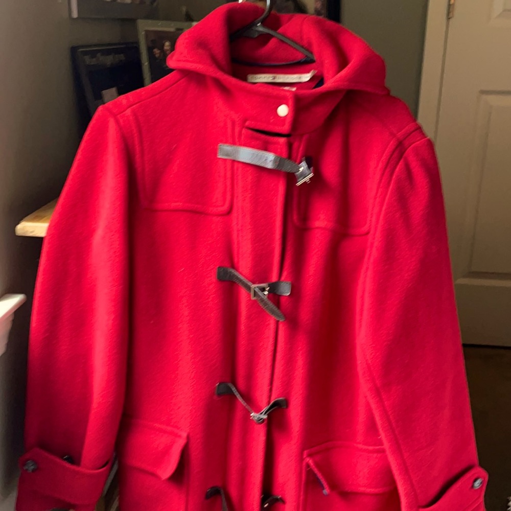 Red wool dry clean only very cute love it